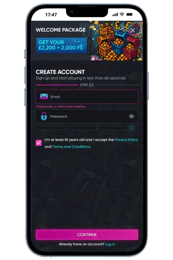 Create Britsino Casino Account UK