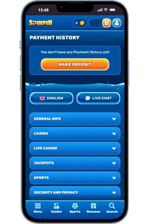 Spinfin identity check (KYC)