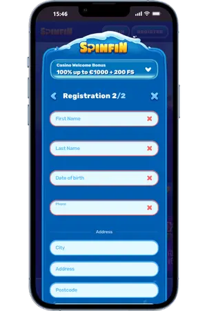 Spinfin personal data